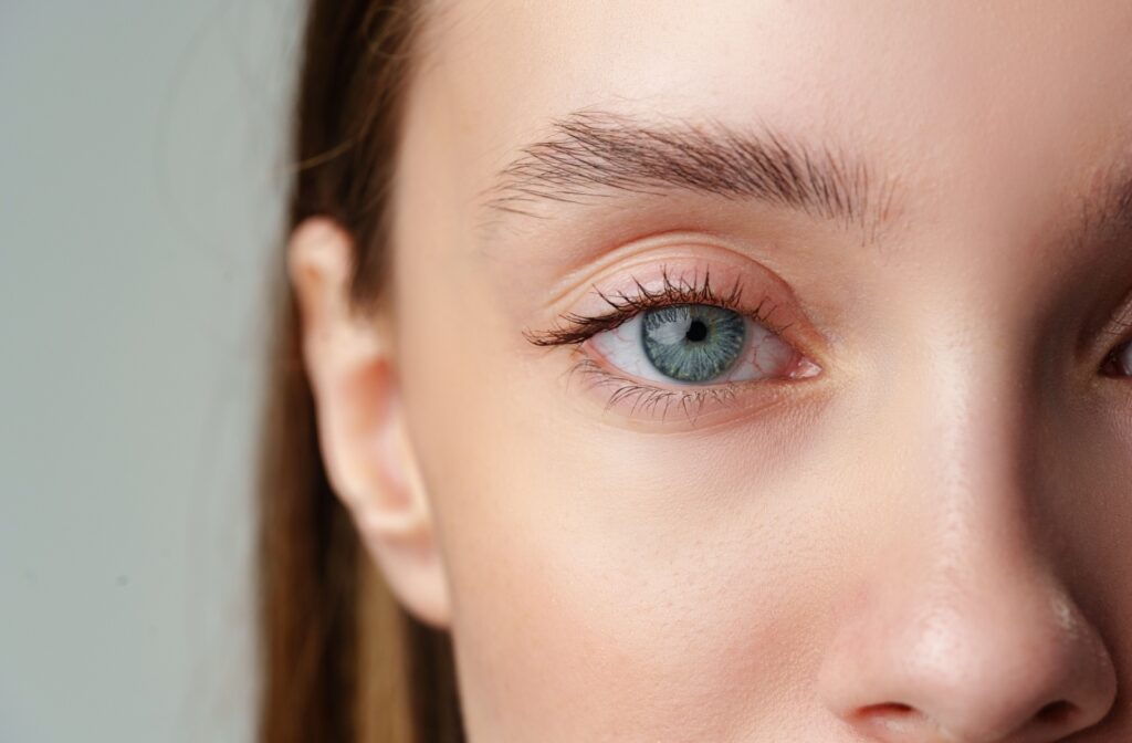 A close up of someone's right eye.